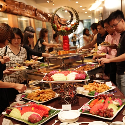 corporate event self served buffet catering setup corporate event self served buffet catering setup