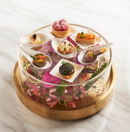 An image of different types of canapes